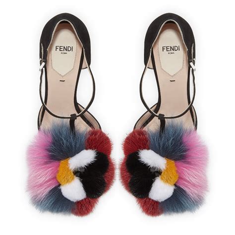 fendi fluffy heels|Fendi heels authentic.